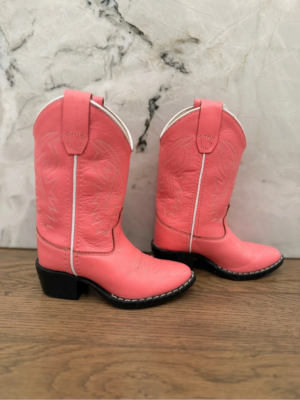 Old West Pink Girls' Cowgirl Boots